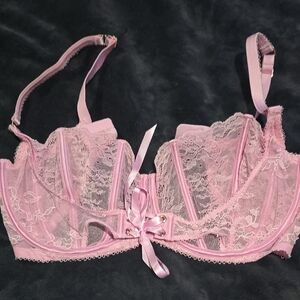 Honey Birdette Pink Lace Underwire Bra